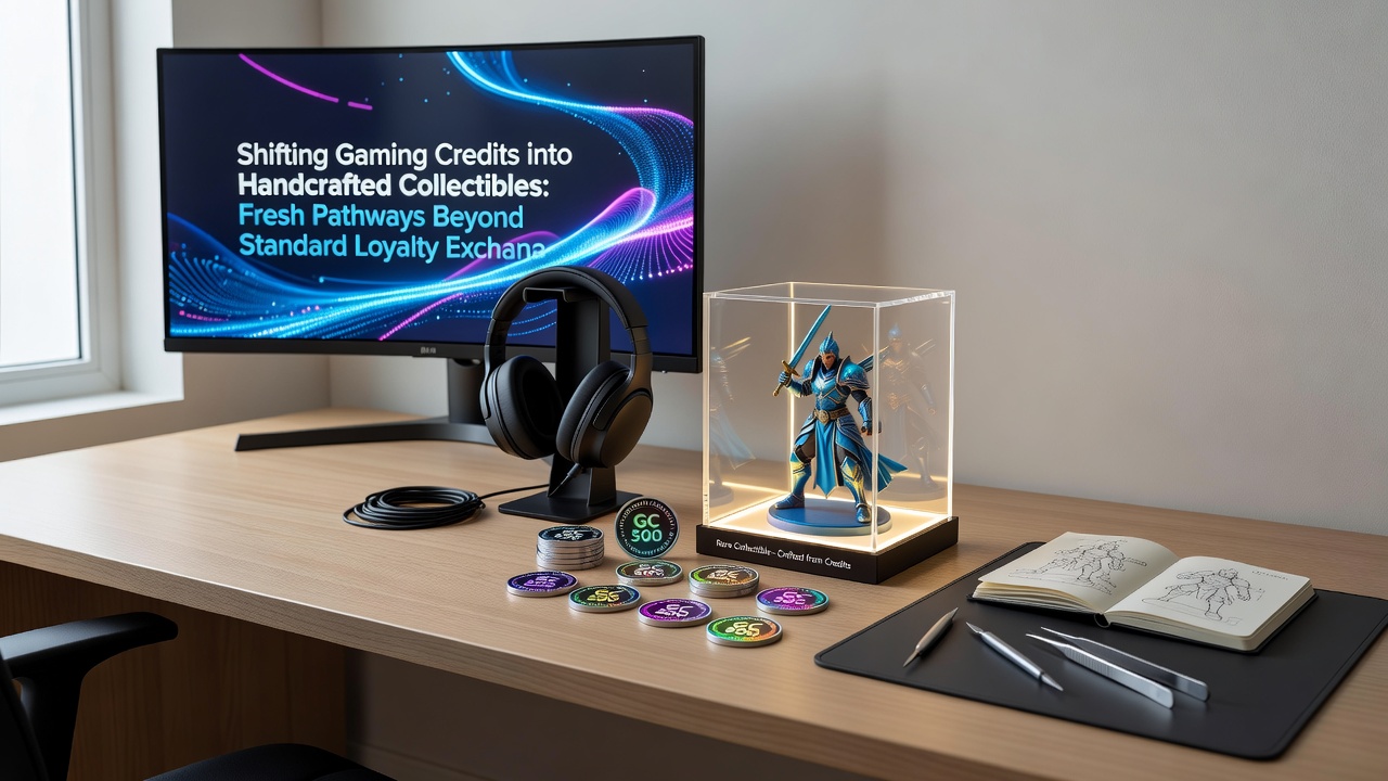 Artisan workshop producing collectibles for gaming loyalty program redemptions